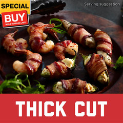 Fully Cooked Bacon – Thick Bacon Snacks for Breakfast, 10.5 Ounce (Pack of 1)