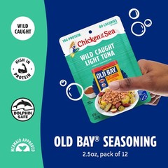 Lightly Seasoned OLD BAY Wild Caught Light Tuna, 2.5 Ounce Packets, 12Count –…