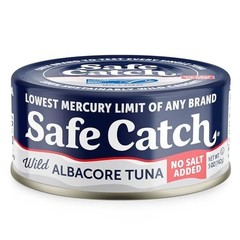 Wild Caught Albacore Tuna – Lowest Mercury, No Salt Added, Gluten-Free, Keto, 12