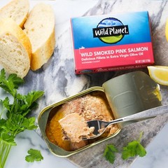 Wild Planet Salmon Pink Wild Smoked 3.9 oz (Pack of 12)