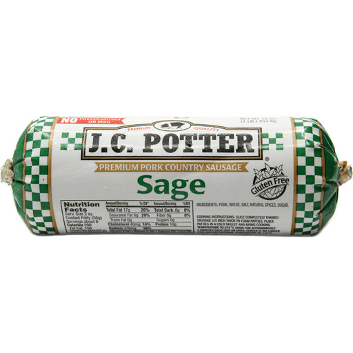 JC Potter Sage Country Sausage 16 Oz (4 Pack)