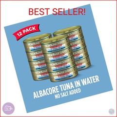 StarKist Selects No Salt Added Chunk White Albacore Tuna, 4.5oz, 12-Pack