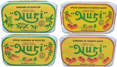 NURI Portuguese Sardines Variety Pack | 4 Pack Bundle | One of Each | Pure Ol…