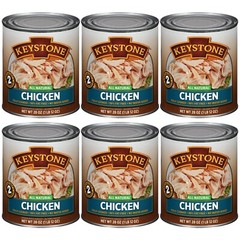 6 Pack Keystone Meats All Natural Canned Chicken 28 oz Can Meat Fully Cooked