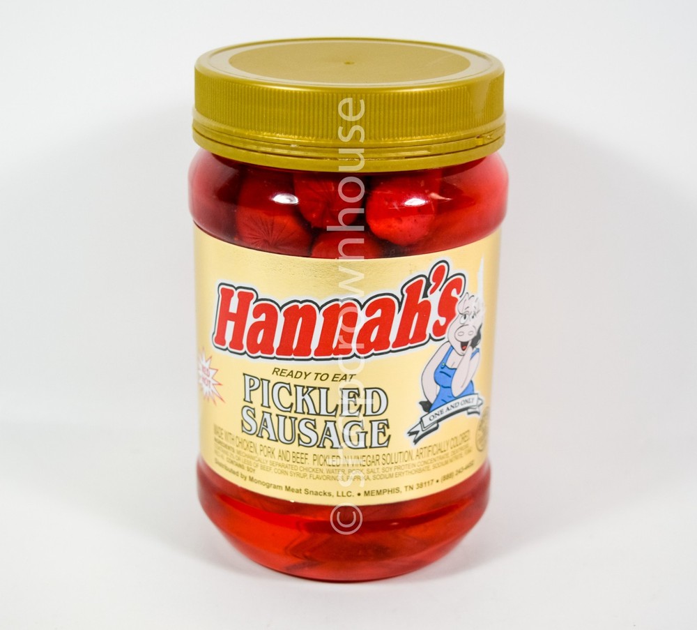 Hannah’s Red Hot Pickled Sausage 16oz Jar