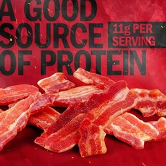 Bacon Jerky, Hickory Smoked – Flavorful Ready to Eat Meat Snack with 11g of P…