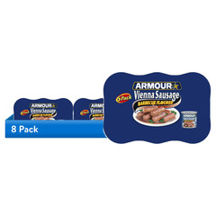 Armour Barbecue Vienna Sausage, 7g protein Per Serving, 4.6 oz Can (Pack of 6)