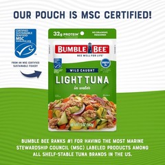 Chunk Light Tuna in Water, 5 Oz Pouches (Pack of 12) – Ready to Eat Wild Caught