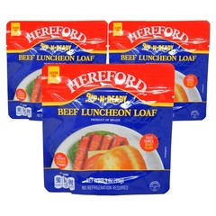 Hereford Beef Luncheon Loaf 3.5 oz Cans – Ready-to-Eat Canned Meat (3 Pack)