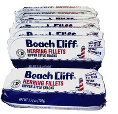 6 Wild Caught Herring Beach Cliff Kippered Snacks 3.53 Oz Can Sardines BB 5/2026