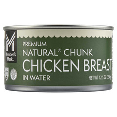 Members Mark Natural Chunk Chicken Breast in Water 6 Pk 12.5oz Cans 19g Protein