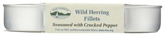 Wild Herring Fillets Cracked Pepper Wood Smoked Protein 6.7oz Fish Can