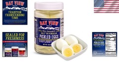 16oz Jar of Tangy Salt ‘N Vinegar Pickled Eggs – No Artificial Ingredients
