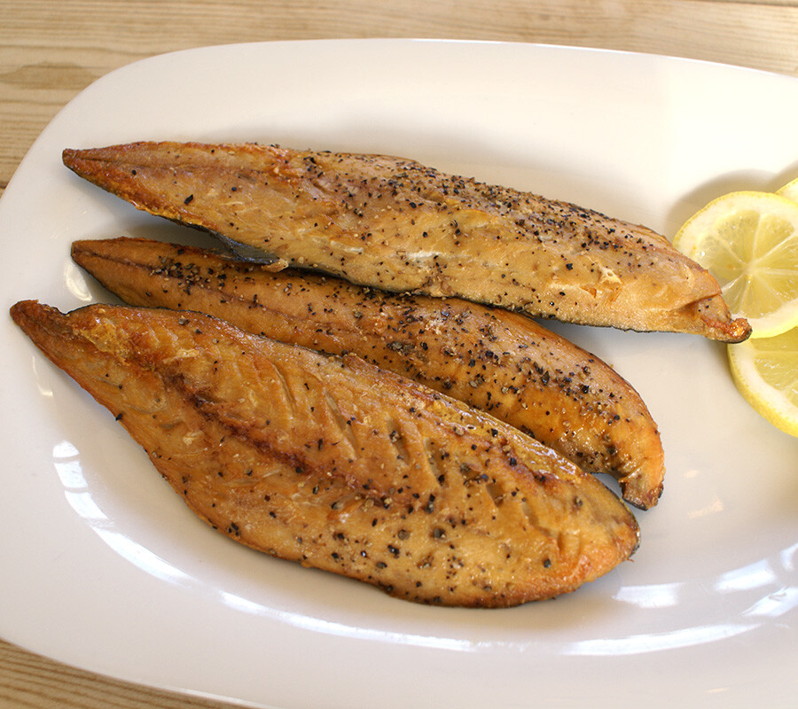 Hot Smoked MACKEREL FILLETS with black PEPPER -Wild Caught 11oz for $11