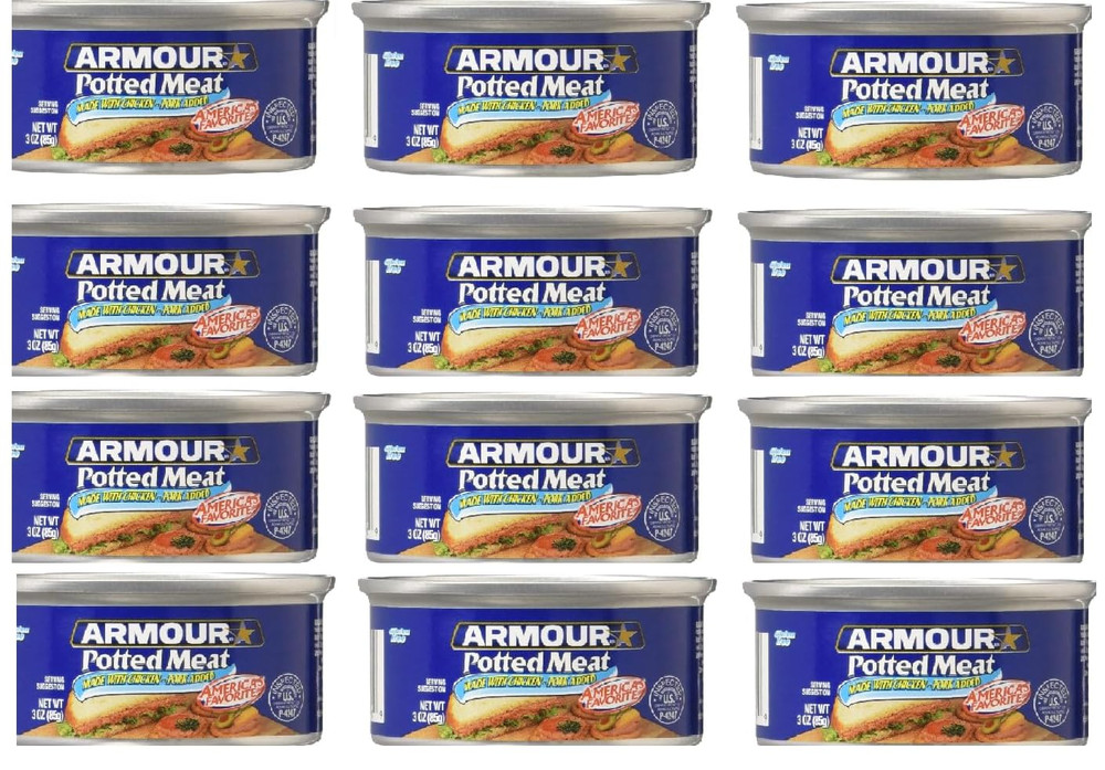 Pack of 12 Potted Meat Made with Chicken and Pork 3 Oz.