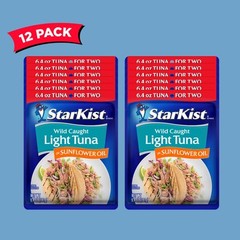 Chunk Light Tuna in Sunflower Oil 6.4 Oz Pack of 12 Cans