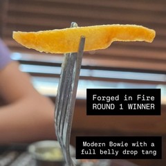 Forged in Fire Modern Bowie with a Full Belly Drop Tang Knife French Fry