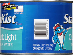 (2 Pack) Chunk Light Tuna in Water, 4Lb 2.5Oz Can ✌️👍