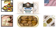 Delicious Smoked Oysters Hand Packed in Pure Oil – 3 Oz Cans, Set of 12