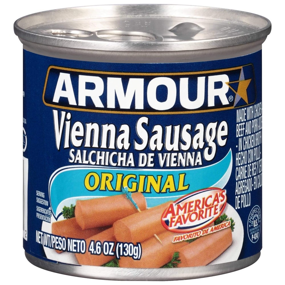 Armour Star Vienna Sausage, Original Flavor, Canned Sausage, 4.6 OZ Pack of 48