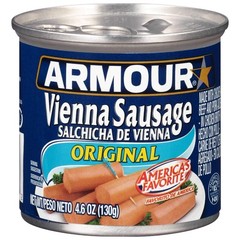 Armour Star Vienna Sausage, Original Flavor, Canned Sausage, 4.6 OZ Pack of 48