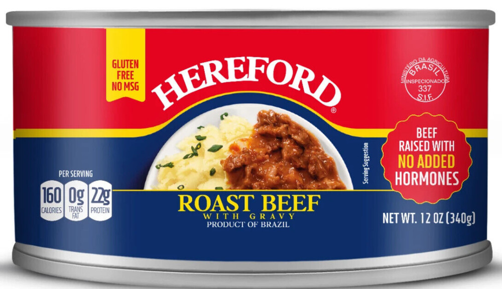 HereFord Roast Beef with Gravy Fully Cooked Ready to Serve 12 oz (Pack of 6)