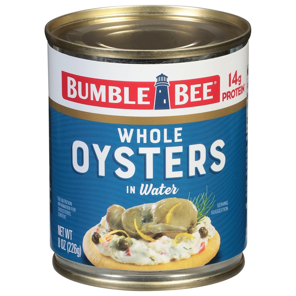Bumble Bee Premium Select Whole Canned Oysters, 8 oz Can 8 Ounce (Pack of 1)