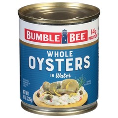 Bumble Bee Premium Select Whole Canned Oysters, 8 oz Can 8 Ounce (Pack of 1)