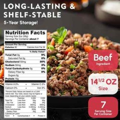 2 Cans Pack- Werling & Sons Canned Hamburger 14.5 Oz Fully Cooked Ground Beef