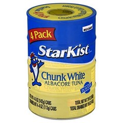Atun Blanco En Trozos En Agua, Lata De 5 Oz, 4 Unidades, Paquete De 1