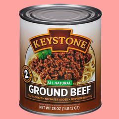 Free Shipping All Natural Ground Beef, 28 oz Can