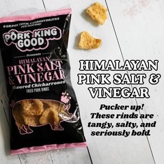 Himalayan Pink Salt & Vinegar Pork Rinds 7 OZ FAMILY SIZE Chicharrones Keto …