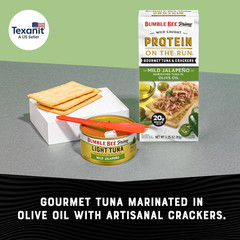 Prime Protein on the Run Tuna Snack Kit – Gourmet Tuna Marinated in Olive Oil &