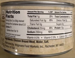 Kirkland Signature & Wegman’s Chunky Chicken Breast in Water (12 Cans of 12 oz.)