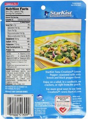 Starkist Tuna Creations, Zesty Lemon Pepper, Single Serve, 2.6 Ounce