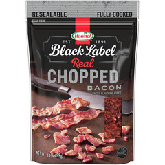 HORMEL BLACK LABEL Snacks Pouch – Chopped Bacon, Fully Cooked Bacon, Snack Bags,