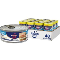 Swanson Chunk Chicken Breast, 4.5 oz Cans – Gluten-Free & Ready-to-Eat