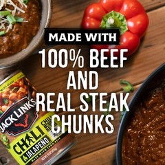 Jack Link’s Jalape�o Chili Beans Blazin’ Fiery Heat Eat 100% Beef 15 oz (3 Pack)