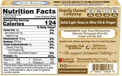 6 Pk: Santo Amaro Pole & Line Wild Tuna Fillets in Virgin Olive Oil – GINGER