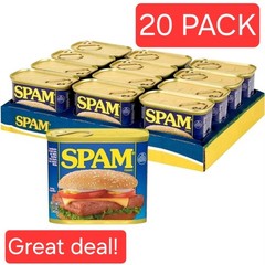 Pack of 20 SPAM Classic Luncheon Meat Each Can 12oz EXP 05/2028