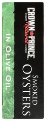 Crown Prince Smoked Oysters Hand Packed In Olive Oil 3 Oz 18 Pack