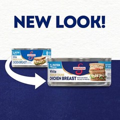 Swanson White Premium Chunk Canned Chicken Breast in Water, Fully Cooked Chicken