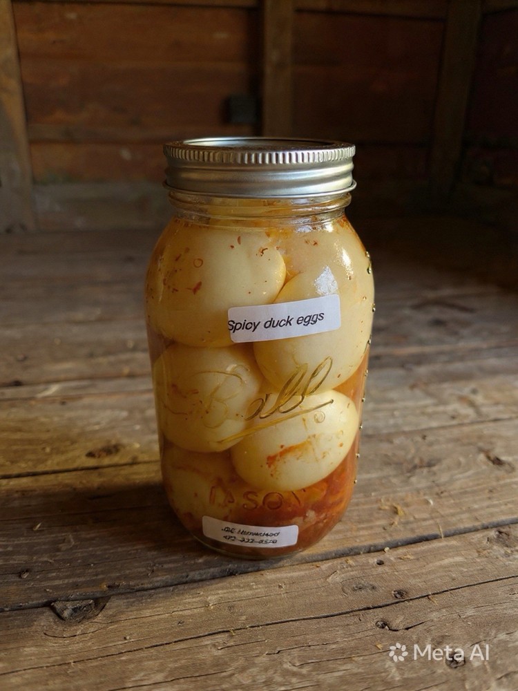 Spicy Pickled Duck Eggs