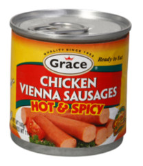Grace Hot & Spicy Chicken Vienna Sausage 6 Units / 140g / 5oz