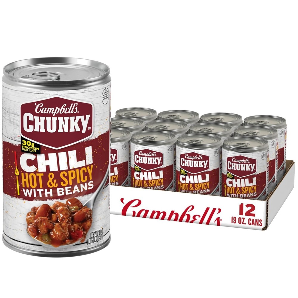 Spicy Beef Chili with Beans by Campbell’s Chunky – 12 Count
