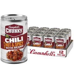 Spicy Beef Chili with Beans by Campbell’s Chunky – 12 Count