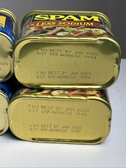 4 Cans of SPAM, 2 25% Reduces Sodium Cans & 2 Reg Cans Canned Meat 12 oz READ*