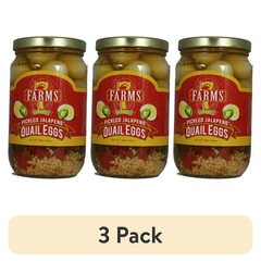 7 Farms Pickled Jalapeño Quail Eggs (3 Pack) – Spicy, Gourmet