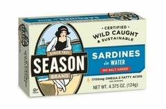 Season Sardines in Pure Olive Oil, 4.375-Oz Cans (2 Packs Of 6) 12 Cans