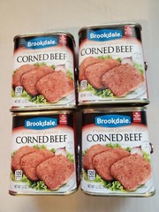 Corned Beef 4 (12oz Cans) Brookdale Corned Beef. Exp Oct 2026